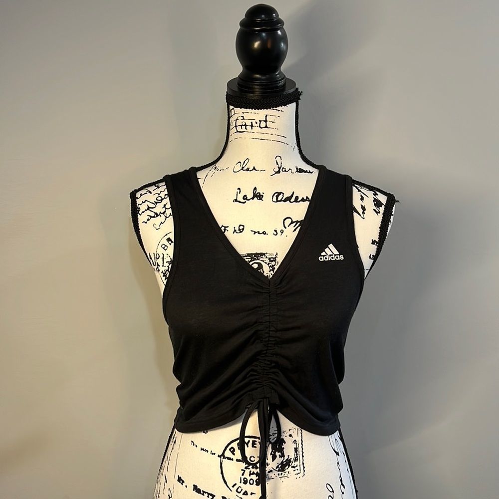 Adidas Originals Crop Tank Top w/ Pull Tie